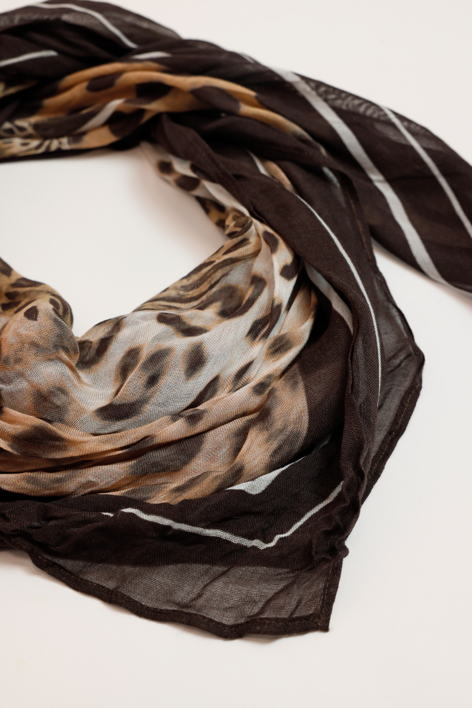 Monari Scarf in Sand Animal Print
