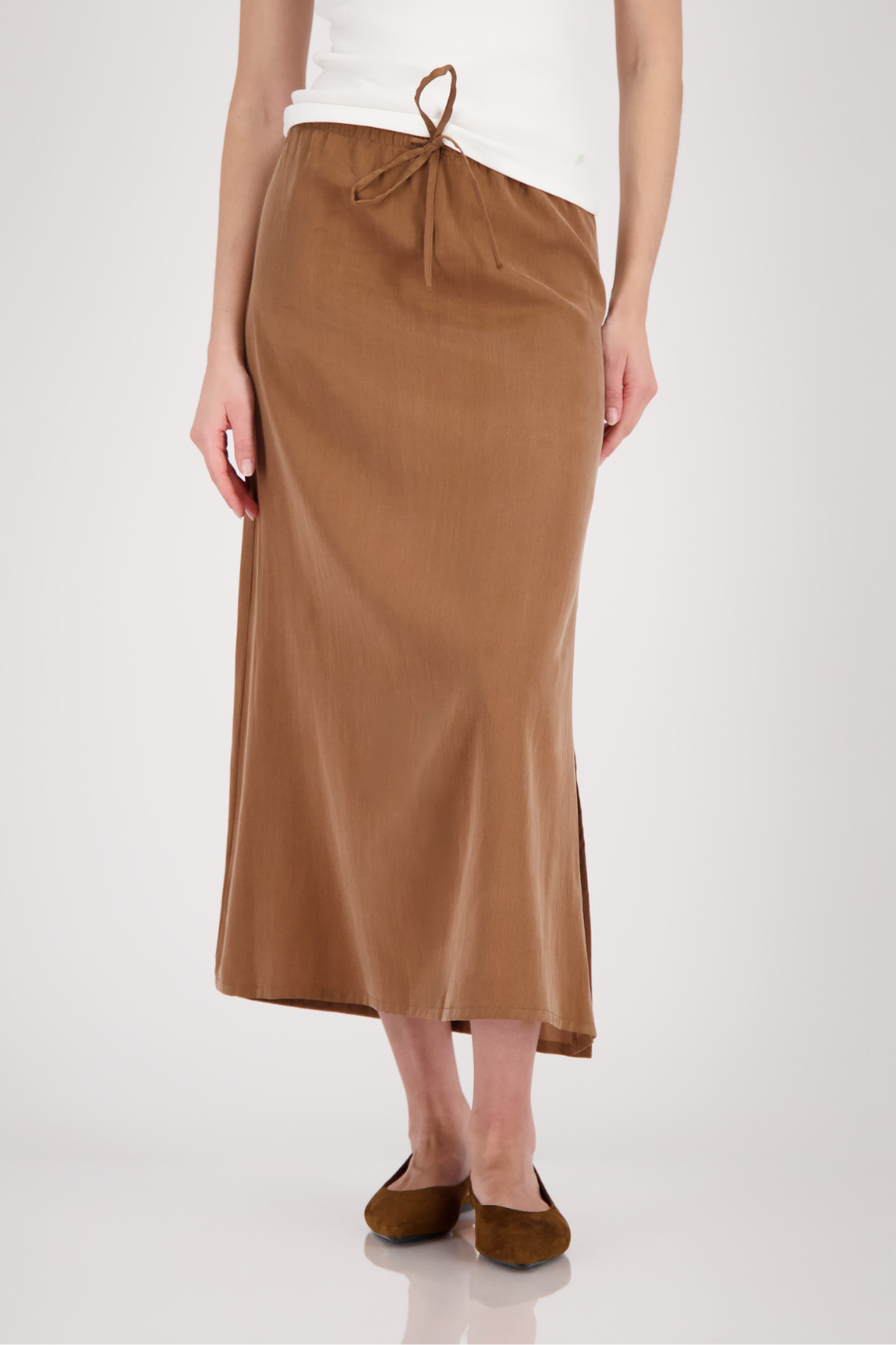 Monari Skirt with Side Split in Mocca