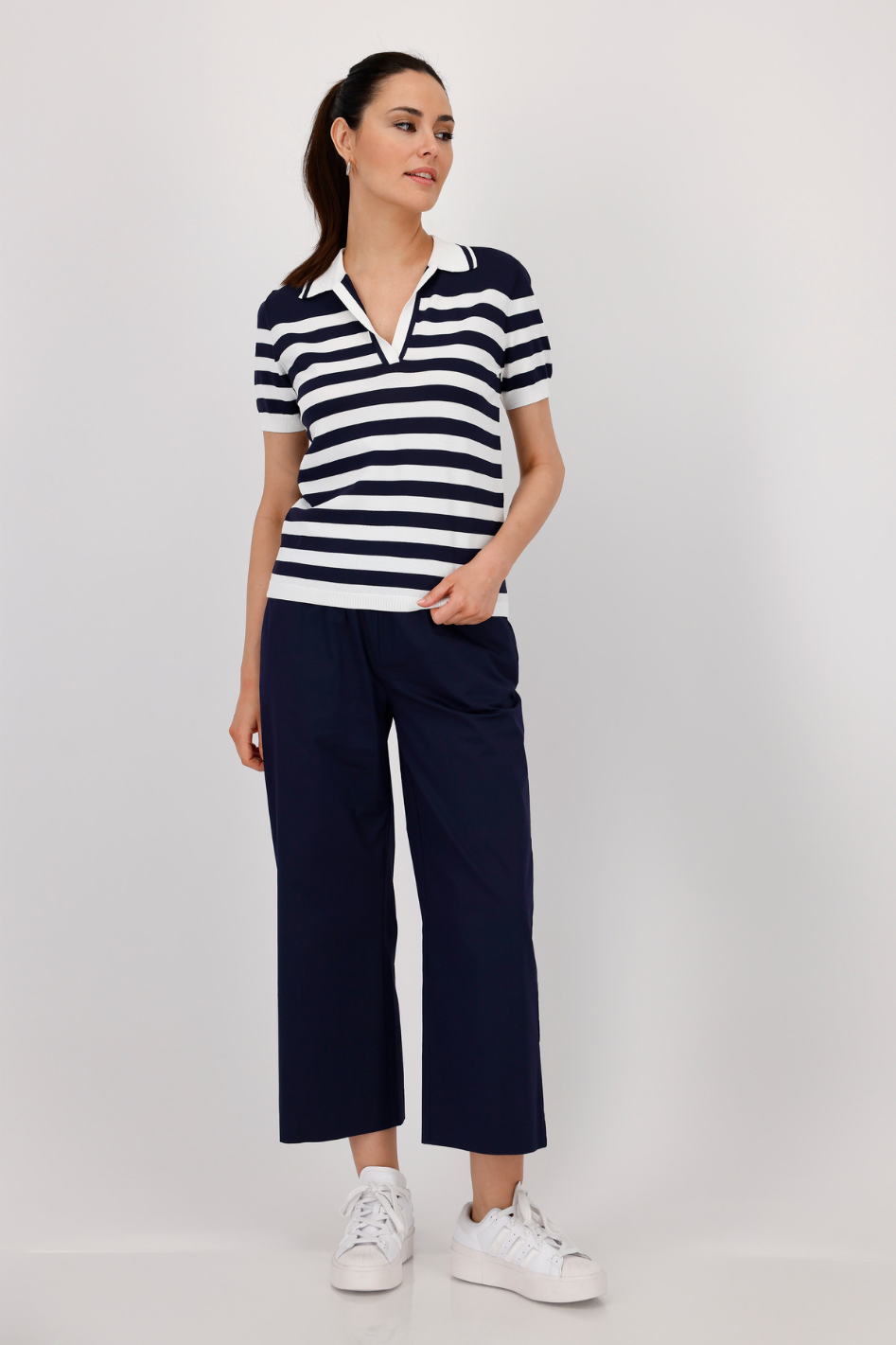 Monari Stripe Polo Shirt | Navy 