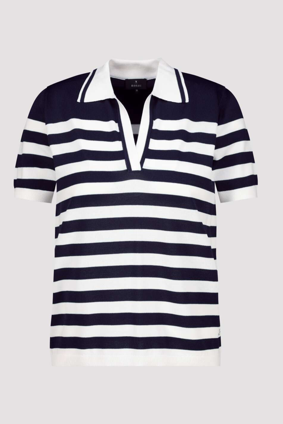 Monari Stripe Polo Shirt | Navy 