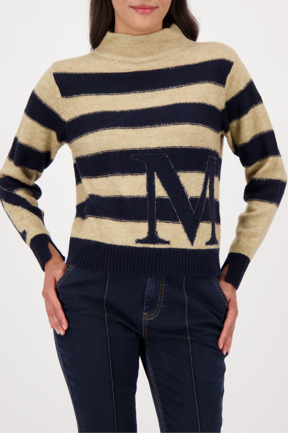 Monari Striped Jumper | Dark Denim Stripe | 809123