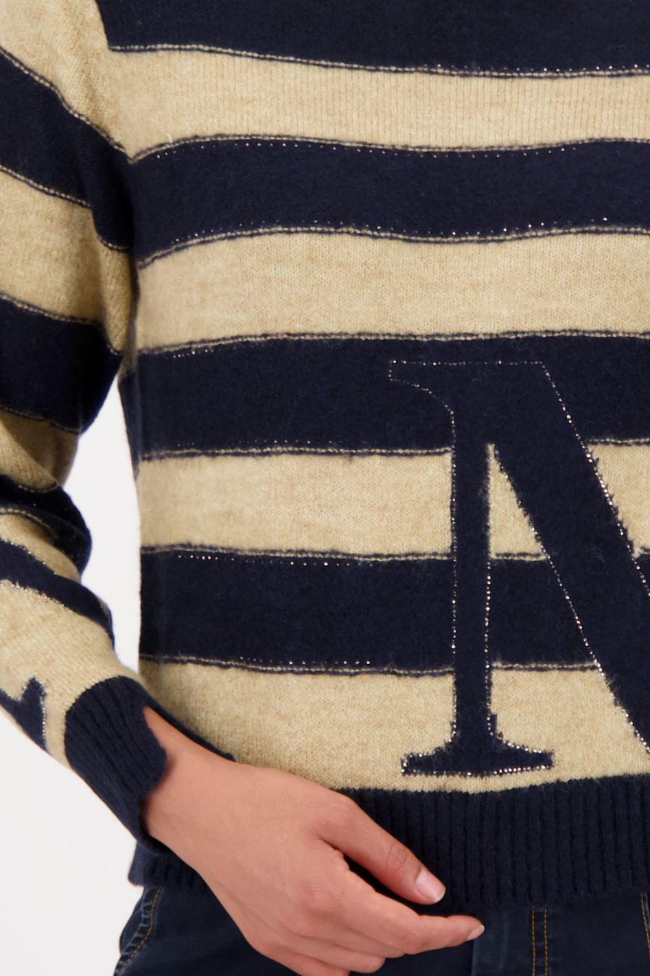 Monari Striped Jumper | Dark Denim Stripe | 809123