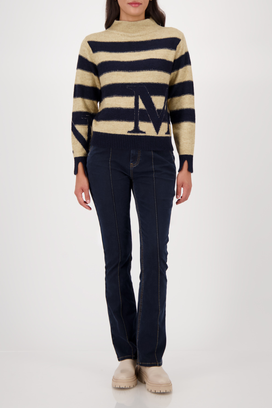 Monari Striped Jumper | Dark Denim Stripe | 809123