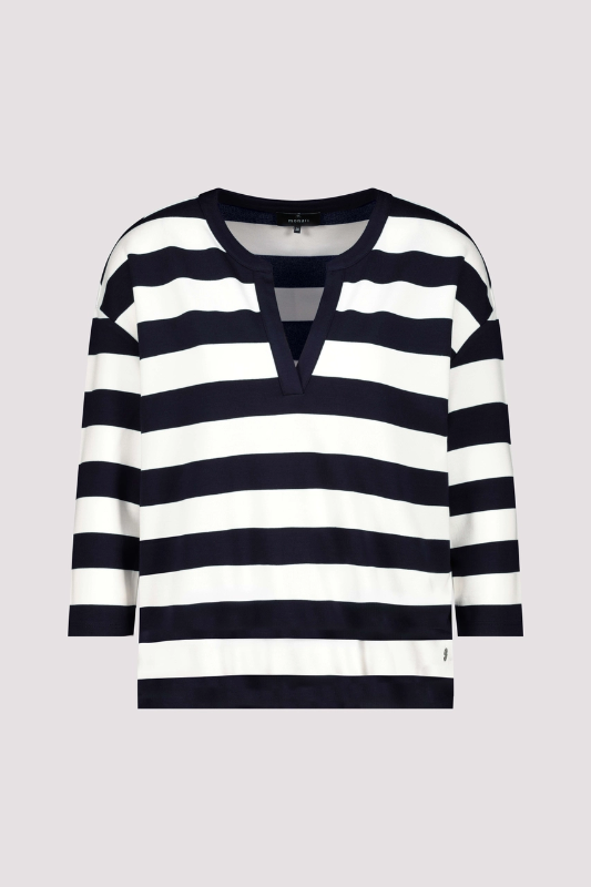 Monari Striped Sweatshirt | Deep Ocean | 409337