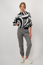 Load image into Gallery viewer, Monari 3/4 Sleeve Swirl Knit | Forest Pattern | 808374
