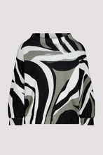 Load image into Gallery viewer, Monari 3/4 Sleeve Swirl Knit | Forest Pattern | 808374
