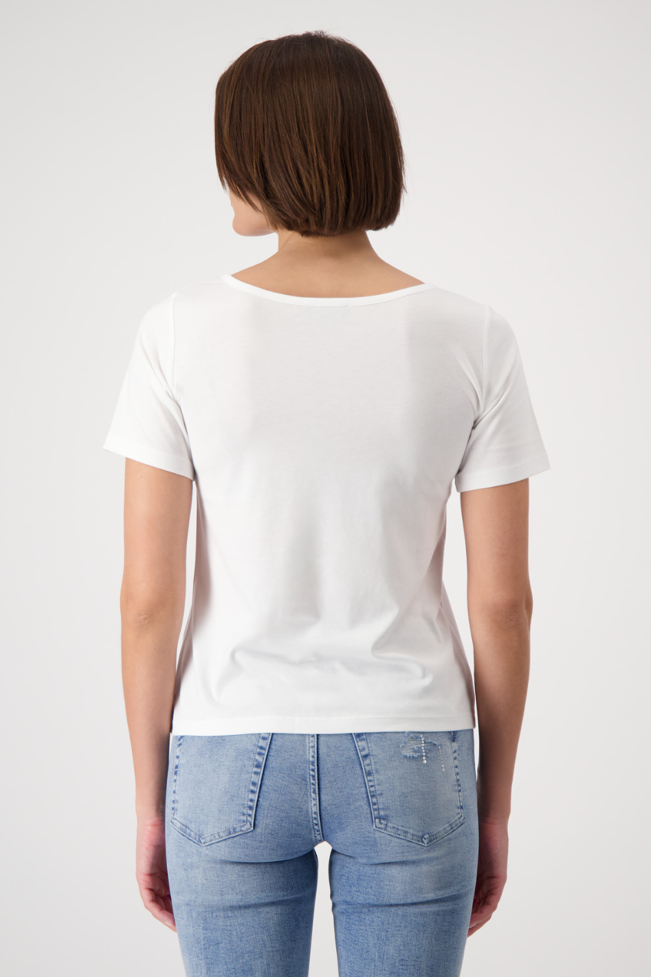 Monari T-Shirt | Drawn Woman Motif | Off-White | 409114