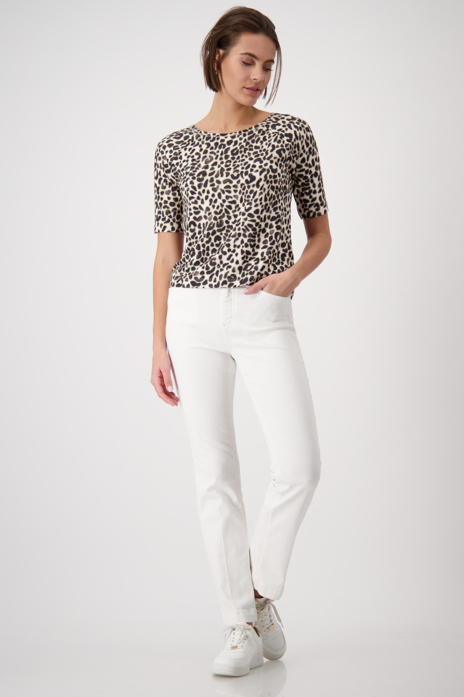 Monari T-Shirt | Leopard All Over | Coffee Bean | 409204