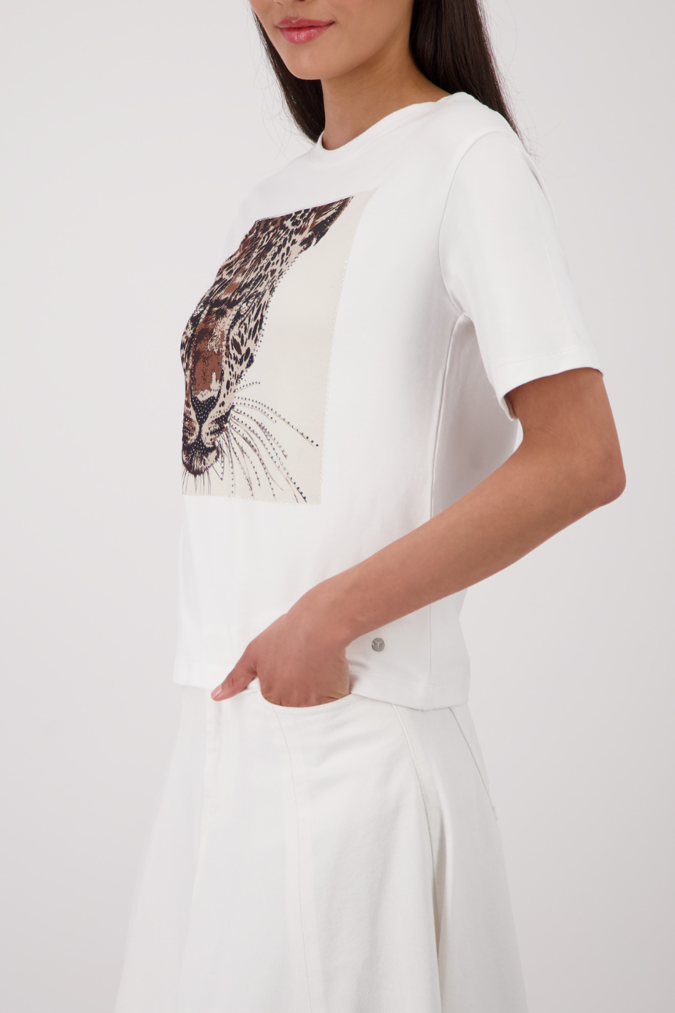 Monari T-Shirt with Leopard Pattern 