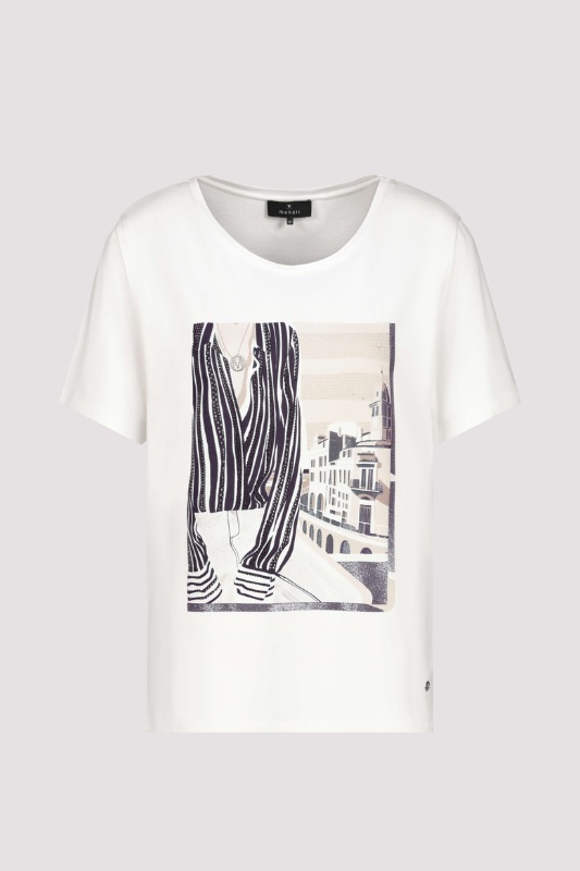 Monari T-Shirt | Biarritz Print | Off-White | 409331