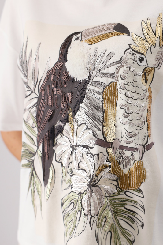 Monari T-Shirt with Bird Print | 409195