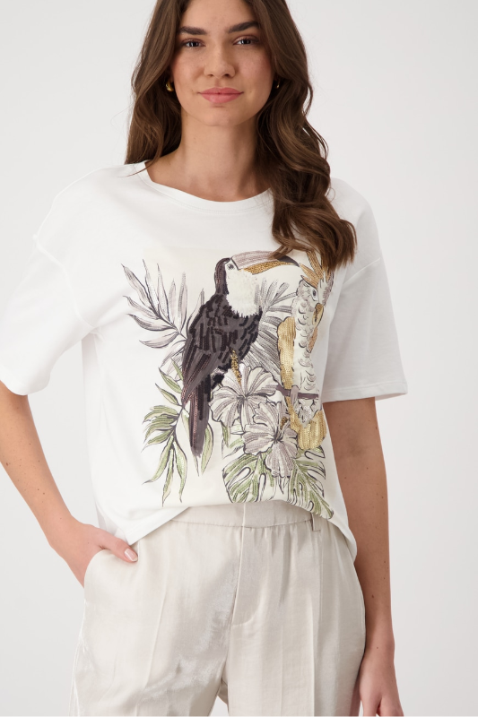 Monari T-Shirt with Bird Print | 409195