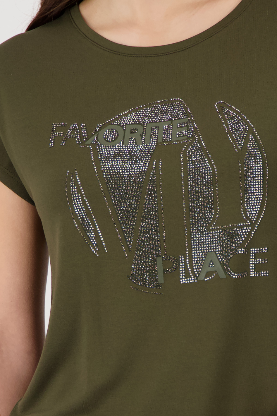 Monari T-Shirt with Rhinestones 