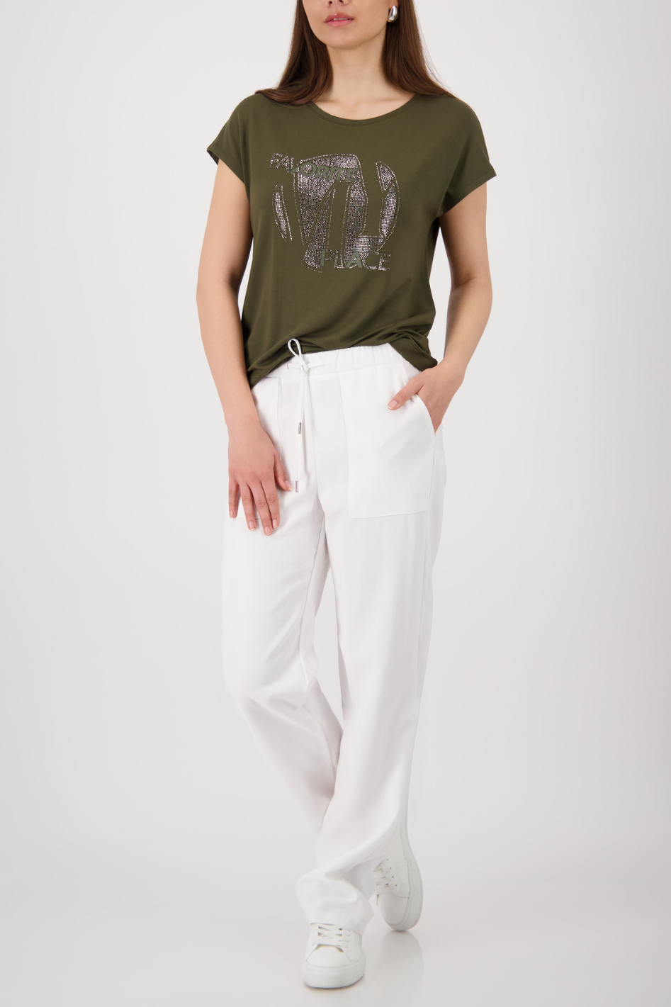 Monari T-Shirt with Rhinestones 