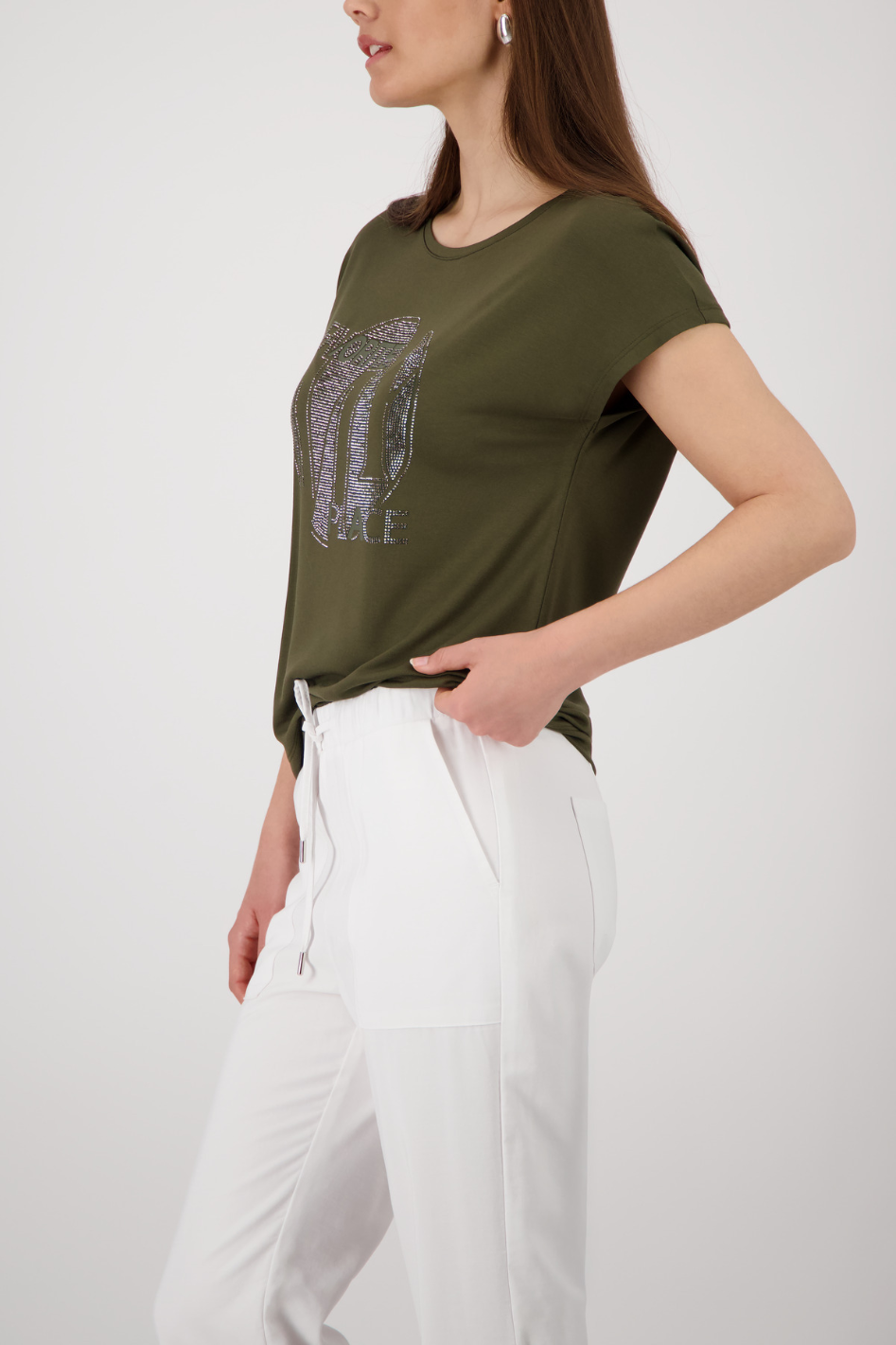Monari T-Shirt with Rhinestones 
