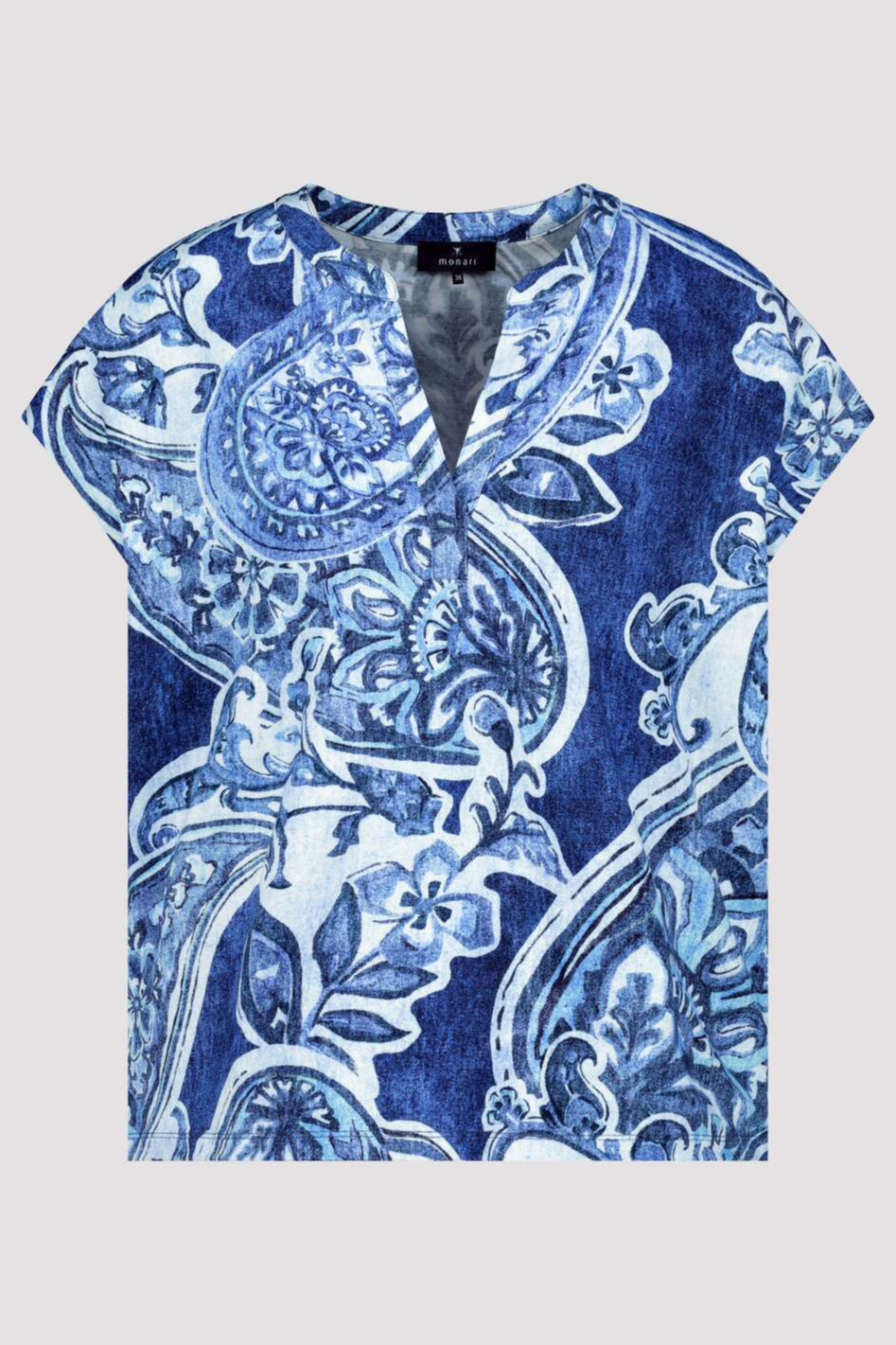 Monari V Neck T-Shirt in Paisley Allover 