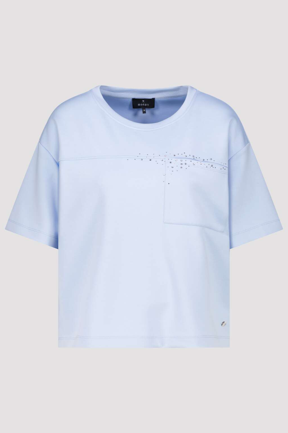 Monari Sweatshirt with Rhinestone in Light Blue
