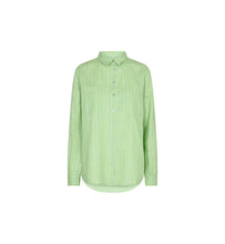 Load image into Gallery viewer, Mos Mosh Kaia Stripe Linen Shirt in Arcadian Green
