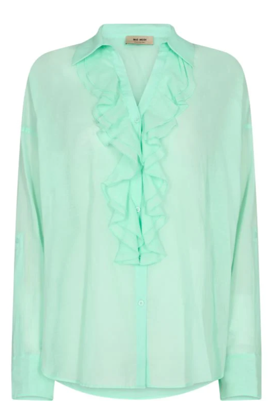 Mos Mosh Jelena Voile Shirt in Brooke Green