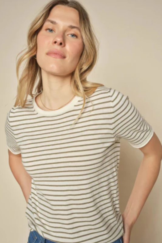 Mos Mosh Ani SS Stripe Knit | Mermaid | 165700