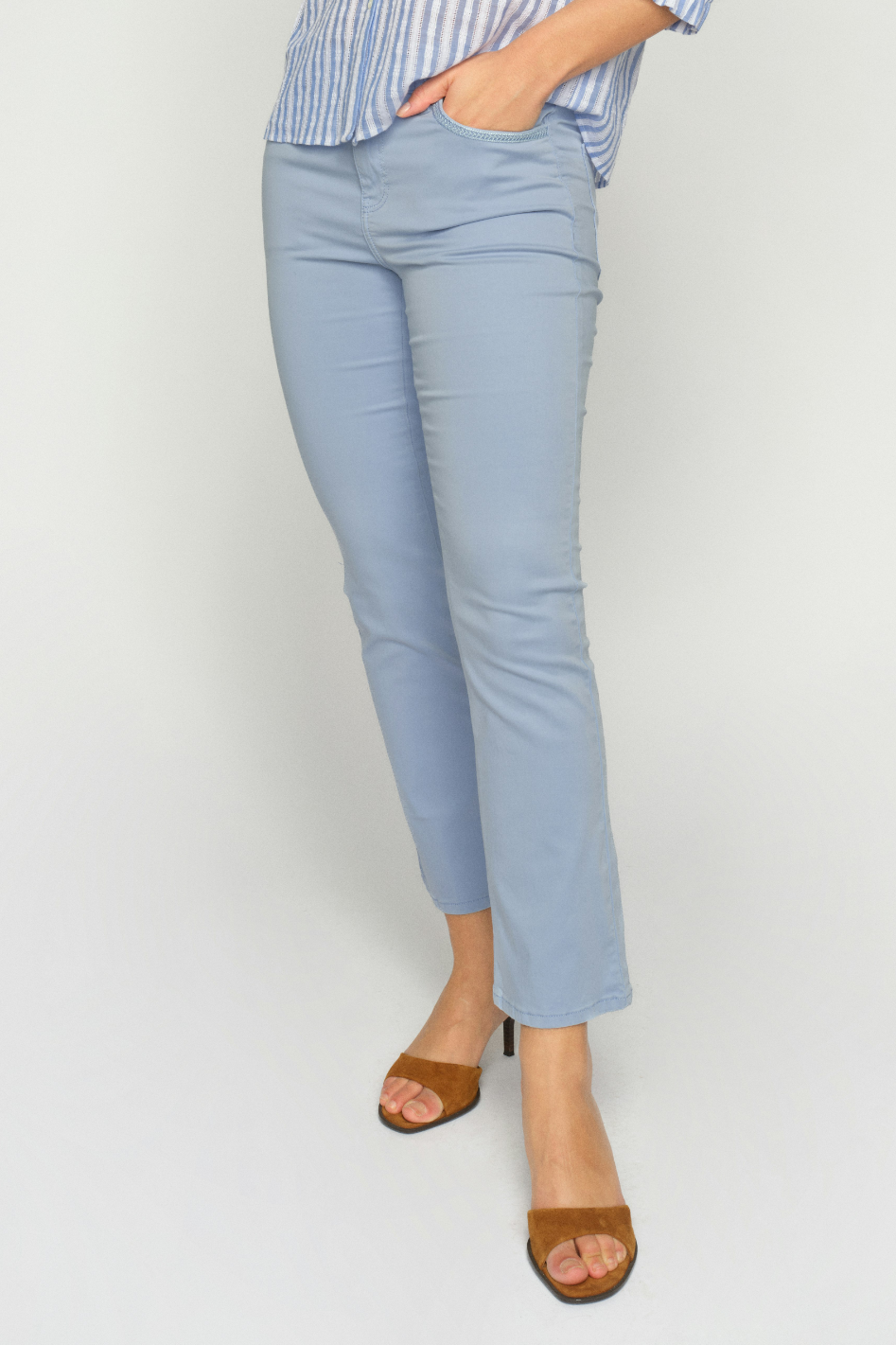Mos Mosh Ashley Sati Pant in Bunnera Blue