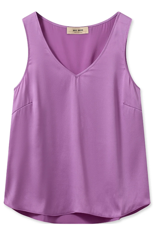 Mos Mosh Astrid V-neck Silk Tank Top | Orchid | 153590