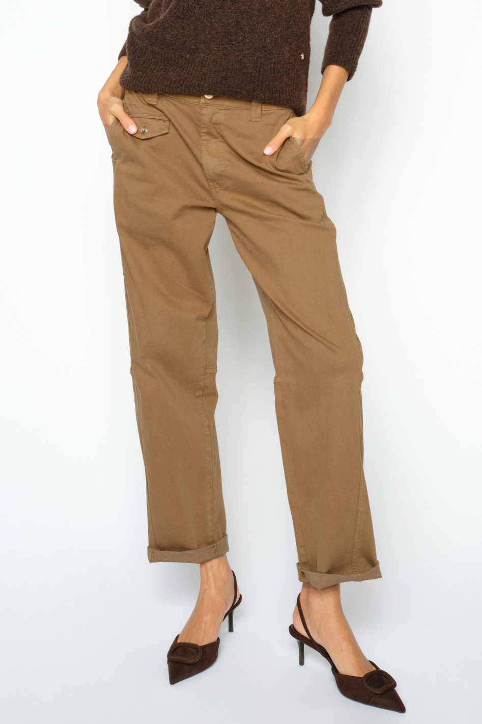 Mos Mosh Aymen Len Pant in Petrified Oak