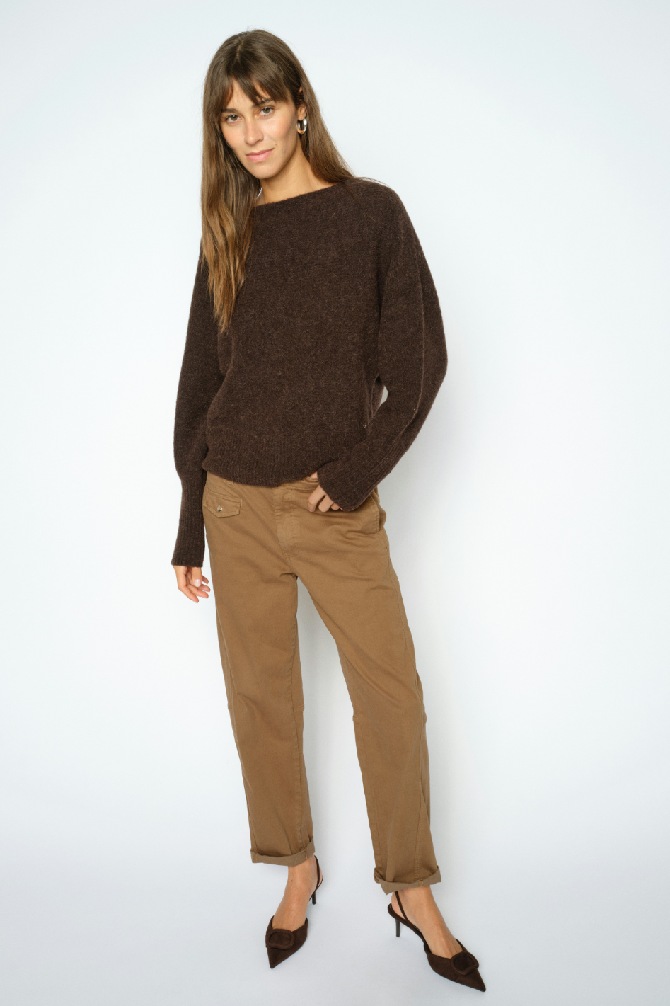 Mos Mosh Aymen Len Pant in Petrified Oak
