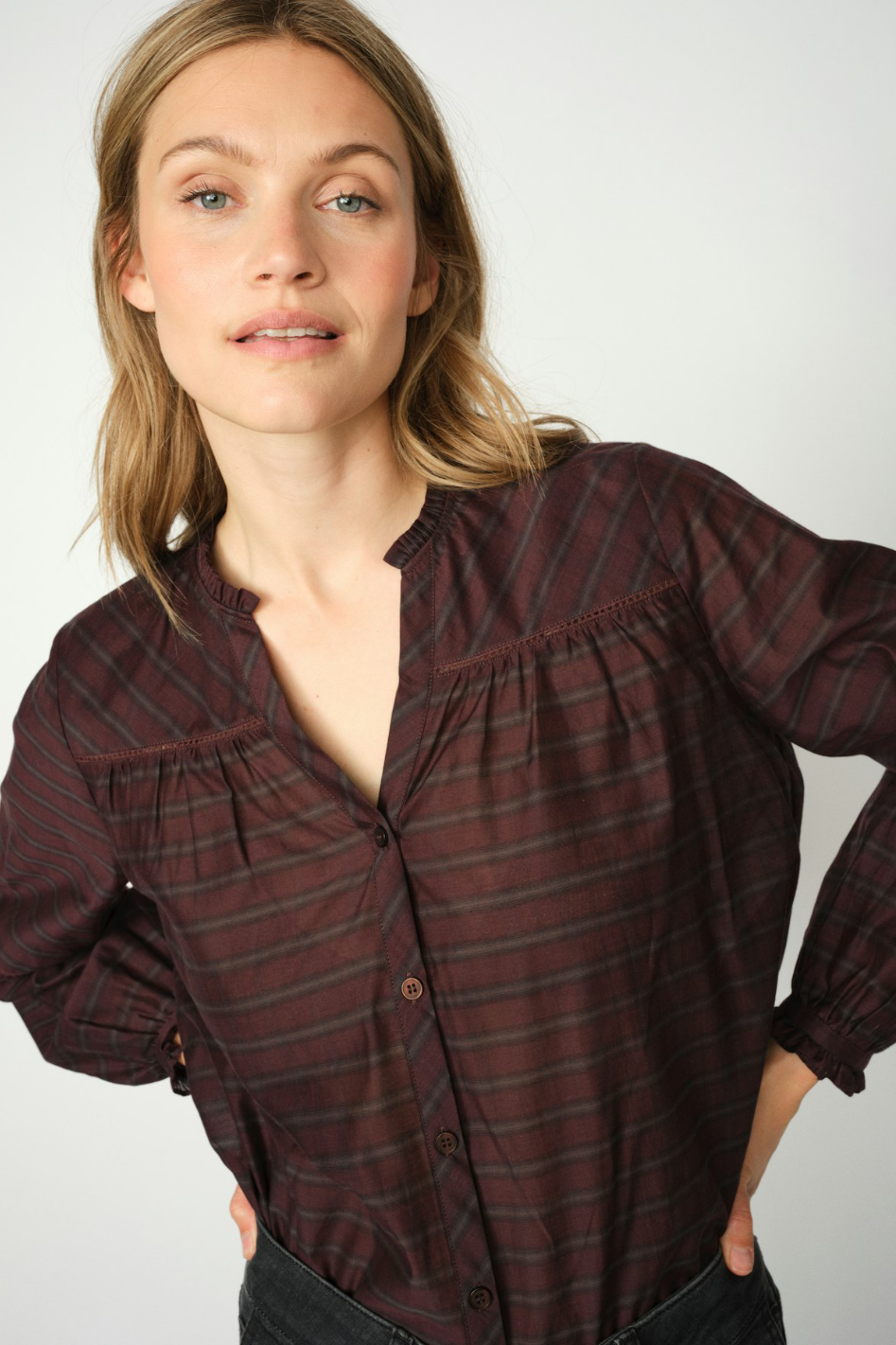 Mos Mosh Benedetta Silky Shirt in Fudge