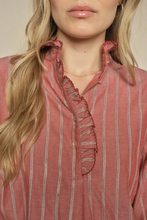 Load image into Gallery viewer, Mos Mosh Biles Stripe Blouse | Garnet | 164290MX1
