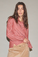 Load image into Gallery viewer, Mos Mosh Biles Stripe Blouse | Garnet | 164290MX1
