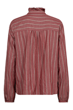 Load image into Gallery viewer, Mos Mosh Biles Stripe Blouse | Garnet | 164290MX1
