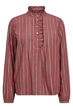 Load image into Gallery viewer, Mos Mosh Biles Stripe Blouse | Garnet | 164290MX1
