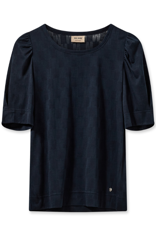 Mos Mosh Chrissie Burn-Out Tee | Salute Navy | 159180