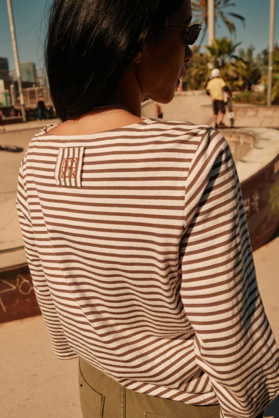 Mos Mosh Heyanno Endless Stripe Tee in Bungee Cord 