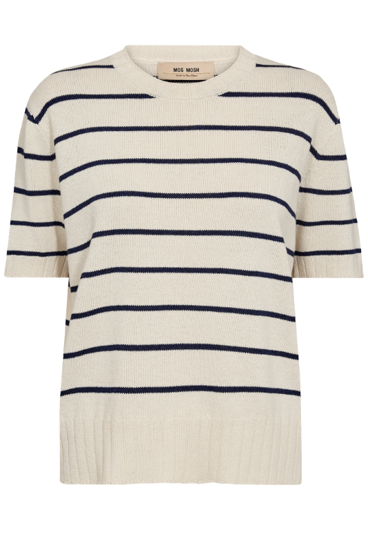 Mos Mosh Finlo Paper SS Knit | Ecru | 168650