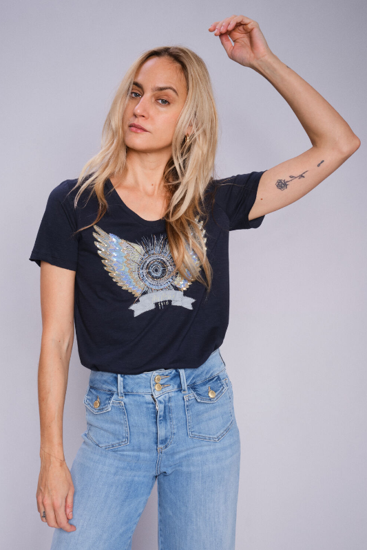 Mos Mosh Gethi Deco Tee | Salute Navy | 170520