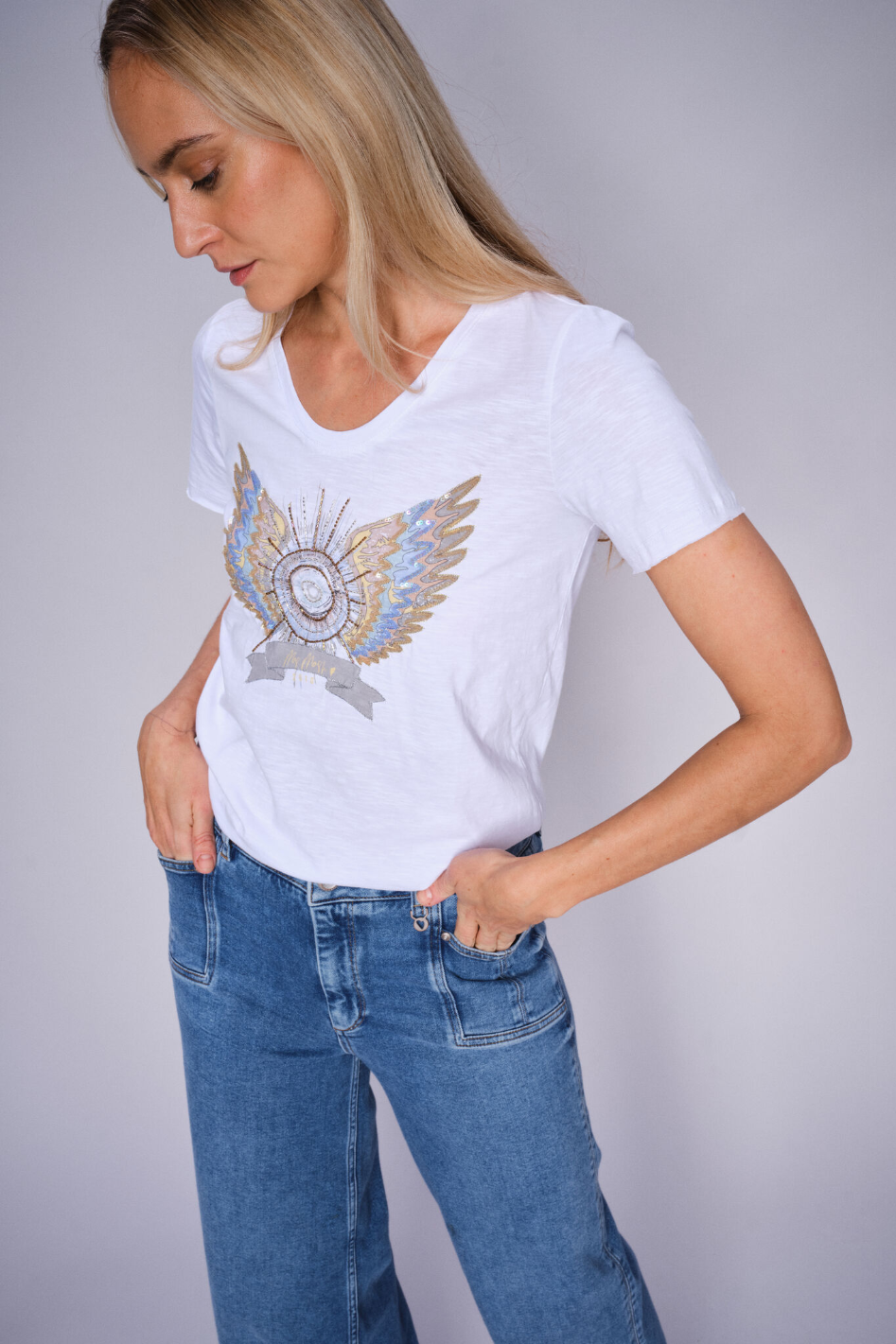 Mos Mosh Gethi Deco Tee | White | 170520