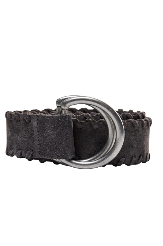 Mos Mosh Braided Suede Belt | Grey