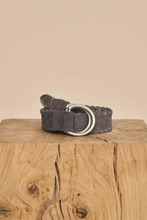 Load image into Gallery viewer, Mos Mosh Braided Suede Belt in Grey
