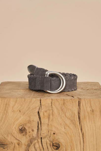 Mos Mosh Braided Suede Belt | Grey