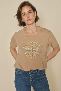 Mos Mosh Gull O-SS Deco Tee | Tannin | 165360MX1