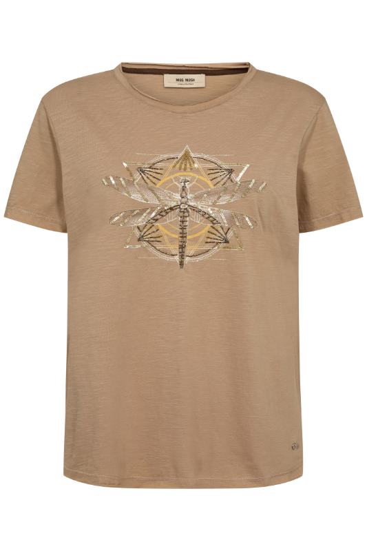 Mos Mosh Gull O-SS Deco Tee | Tannin | 165360MX1