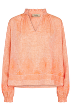 Load image into Gallery viewer, Mos Mosh Jamana Embroidered Blouse in Coral Reef Front Of Blouse
