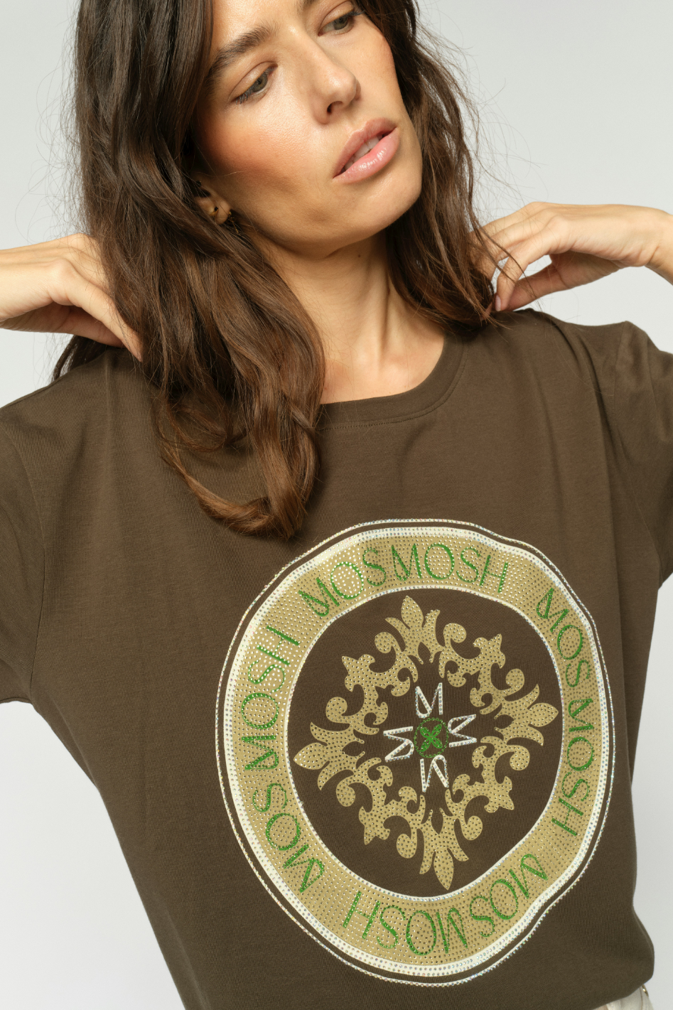 Mos Mosh Judd O-SS Tee in Olive Night