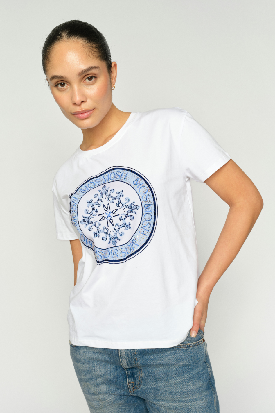 Mos Mosh Judd O-SS Tee in White