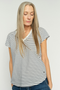 Mos Mosh Kala V-SS Stripe Tee in Salut Navy