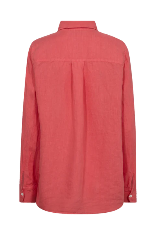 Mos Mosh Karli Linen Shirt | Cayenne | 160230