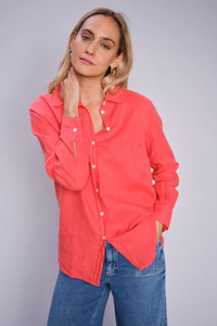 Mos Mosh Karli Linen Shirt | Cayenne | 160230
