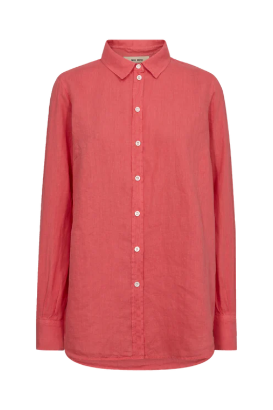 Mos Mosh Karli Linen Shirt | Cayenne | 160230